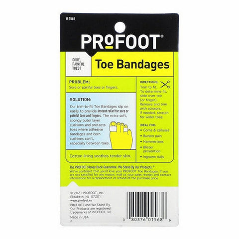 Profoot, Toe Bandages With Aloe Medium, Medium 3 ct each Profoot