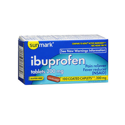 Sunmark, Ibuprofen, 200 mg, 100 tabs Sunmark