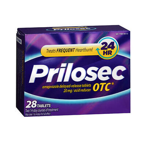 Prilosec Otc, Omeprazole Acid Reducer Tablets, 20 Mg, 28 Tabs