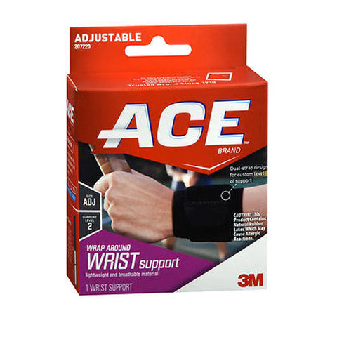 Ace, Wrap Around Wrist Support Black, 1 Each Ace