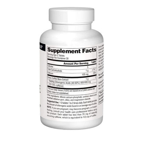 Source Naturals, Green Coffee Extract Energizing, 500 mg, 60 tabs Source Naturals
