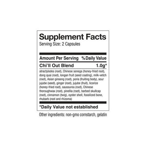 OHCO (Oriental Herb Company), Chi'll Out, 120 caps OHCO (Oriental Herb Company)