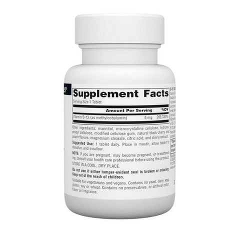 Source Naturals, Methylcobalamin Fast Melt, 60 TABS Source Naturals