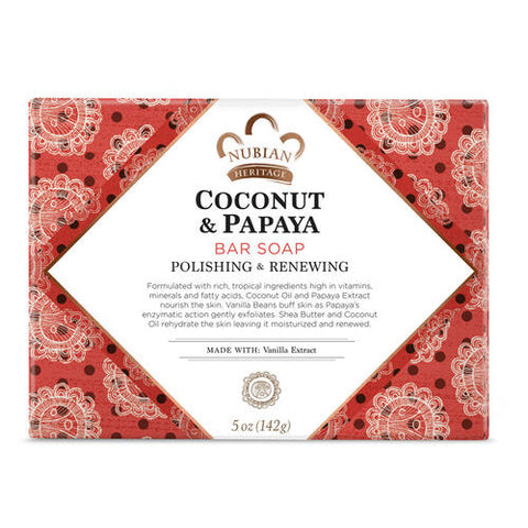 Nubian Heritage, Bar Soap Coconut And Papaya, 5 Oz Nubian Heritage
