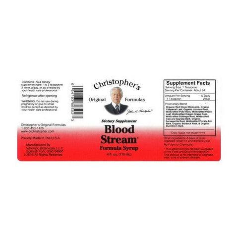Dr. Christophers Formulas, Original Formulas Blood Stream Formula Syrup, 4 Oz Dr. Christophers Formulas
