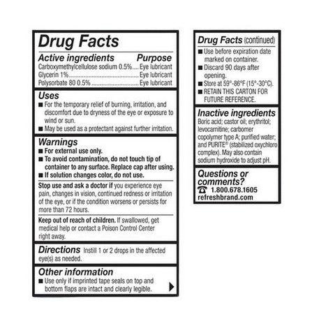 Refresh, Optive Advanced Lubricant Eye Drops, 0.66 oz Refresh