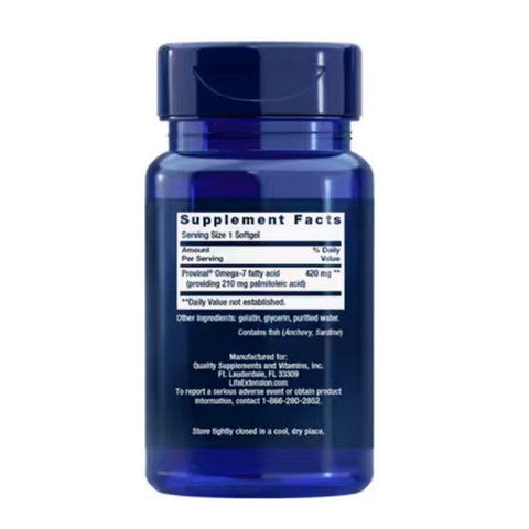 Life Extension, Provinal Purified Omega-7, 420 mg, 30 Softgel Life Extension