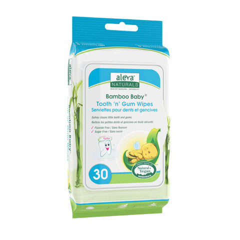 Aleva Naturals, Bamboo Baby Tooth and Gum Wipes, 30 Ct Aleva Naturals