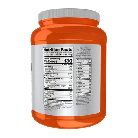 Now Foods, Whey Protein Concentrate, Unflavored 1.5 lbs