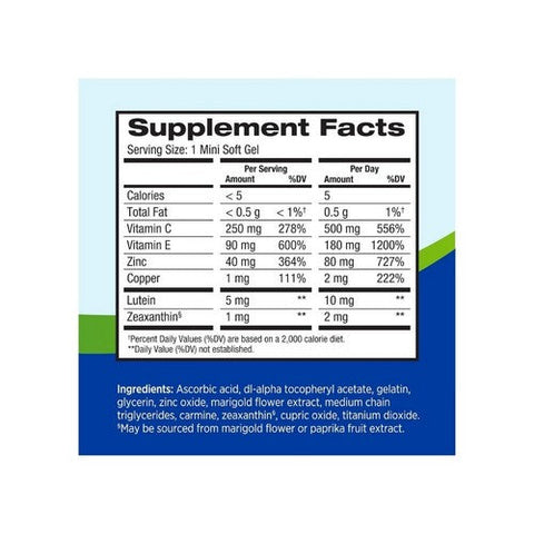 Bausch + Lomb, Bausch & Lomb PreserVision AREDS 2 Formula, 120 Softgels Bausch + Lomb