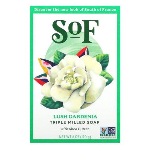 South Of France Soaps, French Milled Oval Soap, Lush Gardenia 6 oz South Of France Soaps