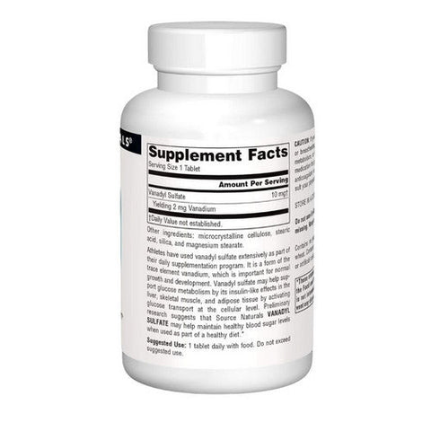 Source Naturals, Vanadyl Sulfate, 10 mg, 200 Tabs Source Naturals