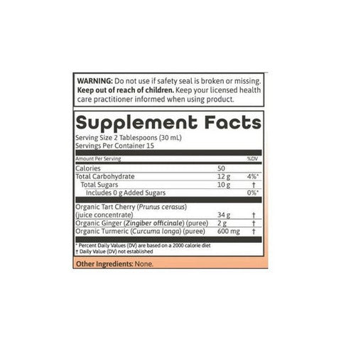 Dynamic Health Laboratories, Organic Tart Cherry, Turmeric & Ginger Tonic, 16 oz