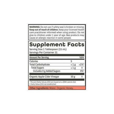 Dynamic Health Laboratories, Apple Cider Vinegar With Mother & Honey, 16 oz Dynamic Health Laboratories