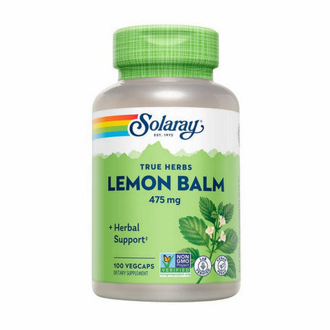Solaray, True Herbs Lemon Balm, 475 Mg, 100 Veg Caps Solaray