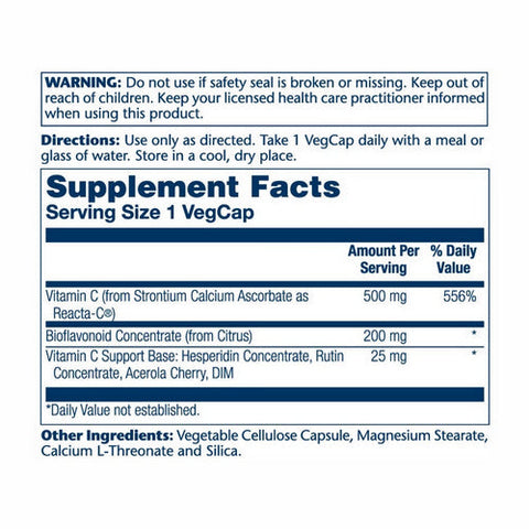 Solaray, Reacta-C, 500 mg, 180 Caps Solaray