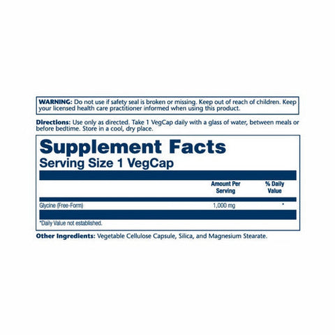 Solaray, Glycine, 1,000 mg, 60 Caps Solaray