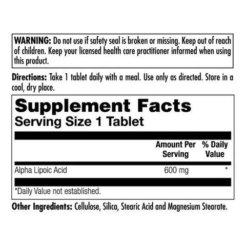 Kal, Alpha Lipoic Acid, 600 Mg, 60 Tabs Kal