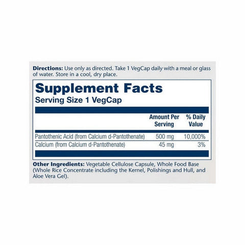 Solaray, Pantothenic Acid, 500 mg, 100 Caps Solaray