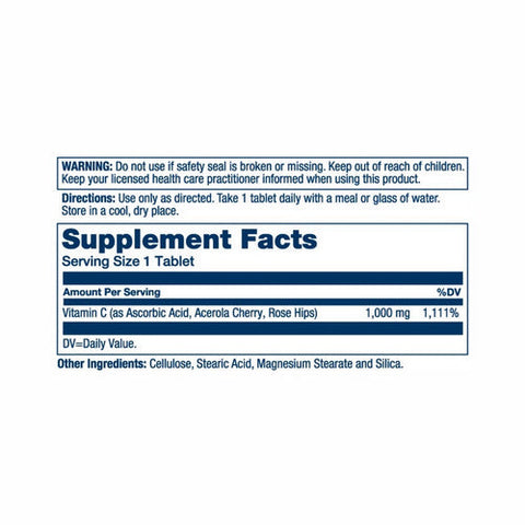 Solaray, Vitamin C, 1,000 mg, 100 Tabs Solaray