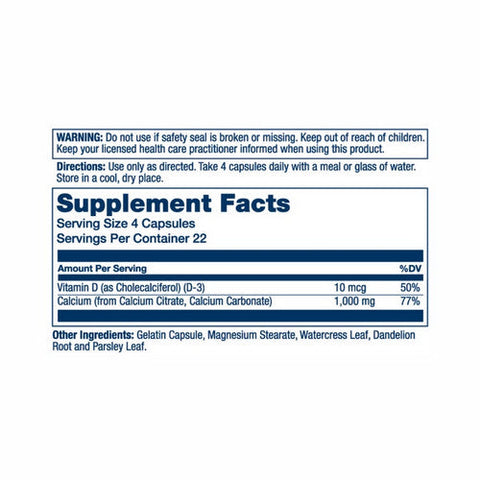 Solaray, Calcium Citrate With Vitamin D-3, 1000 mg, 90 Caps Solaray