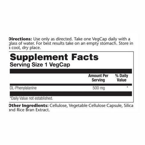 Solaray, DL-Phenylalanine, 500 mg, 60 Caps Solaray