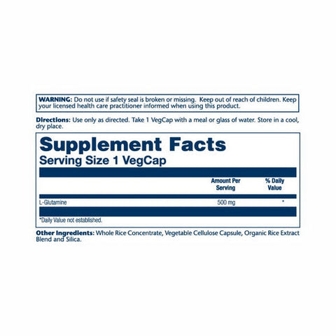 Solaray, L-Glutamine, 500 mg, 100 Caps Solaray