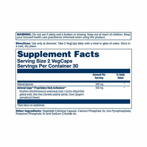 Solaray, Freeze-Dried Adrenal Caps With Herb Activators, 60 Veg Caps Solaray