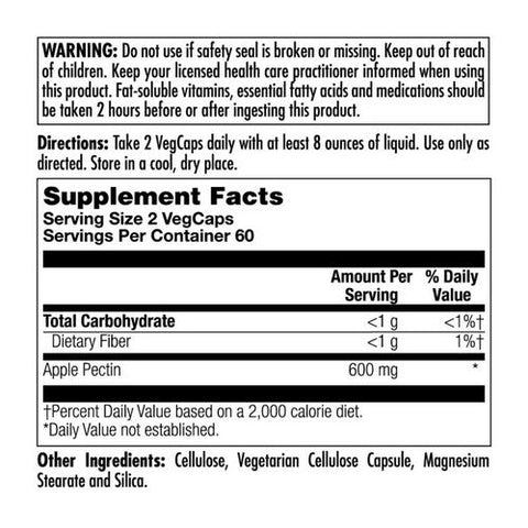 Kal, Apple Pectin, 600 mg, 120 Caps Kal