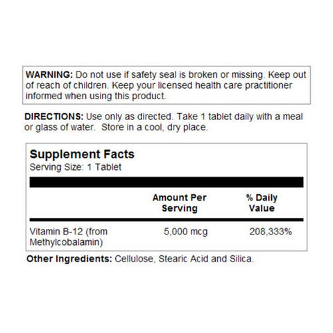Kal, B-12 Timed Release, 5,000 mcg, 60 Tabs Kal