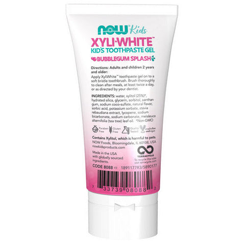 Now Foods, XyliWhite Kid's Toothpaste, Bubblegum 3 oz Now Foods