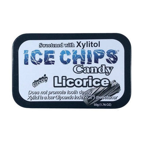 Ice Chips Candy, Hand Crafted Candy Tin Licorice, Licorice 1.76 oz
