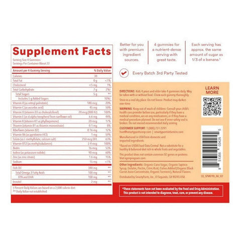 SmartyPants, Kid'S Plus Multi And Omegas Gummy Vitamin, 90 Count SmartyPants
