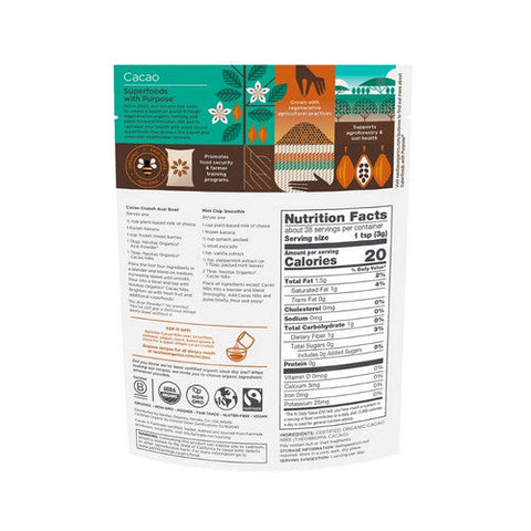 Navitas Organics, Organics Cacao Nibs, 4 Oz Navitas Organics