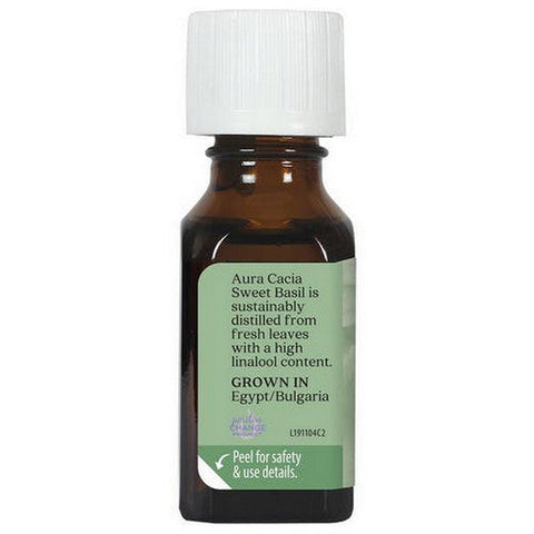 Aura Cacia, Essential Oil Basil, (ocimum basilcum) 0.5 Fl Oz Aura Cacia