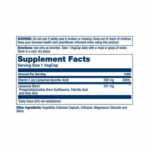 Solaray, Enhanced Absorption Liposomal Vitamin C, 500 Mg, 100 Veg Caps Solaray