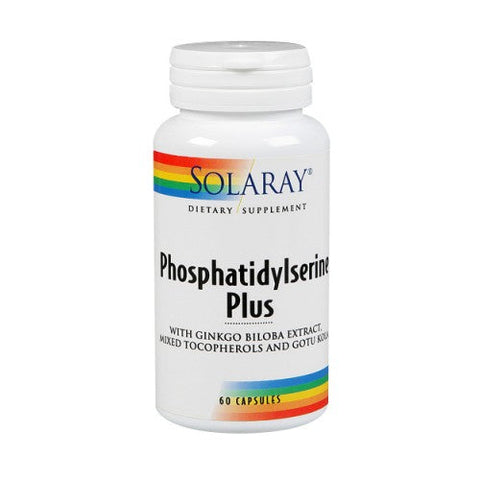 Solaray, Phosphatidylserine Plus, 100 mg, 60 Caps Solaray