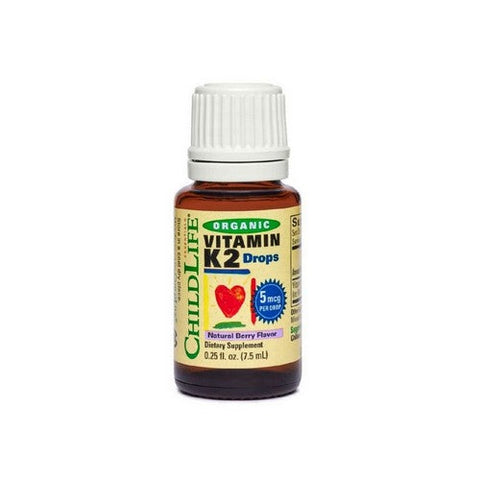 Child Life Essentials, Organic Vitamin K2 Drops Natural Berry, 5 Mcg, 0.25 Oz (7.5 ML) Child Life Essentials
