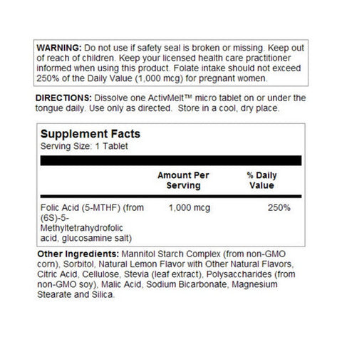Kal, Methyl Folate, 1000 mcg, 60 Count Kal