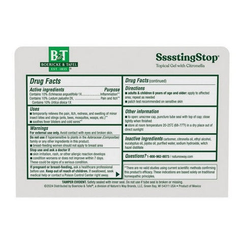 Boericke & Tafel, Boericke And Tafel Ssssting Stop Gel, 1 Oz Boericke & Tafel