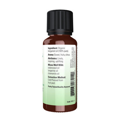 Now Foods, Organic Bergamot Oil, 1 Oz Now Foods