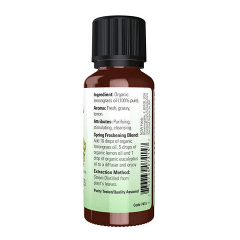 Now Foods, Organic Lemongrass Oil, 1 Oz Now Foods