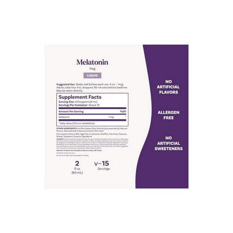 Natrol, Liquid Melatonin Berry, 1 Mg, 2 Oz