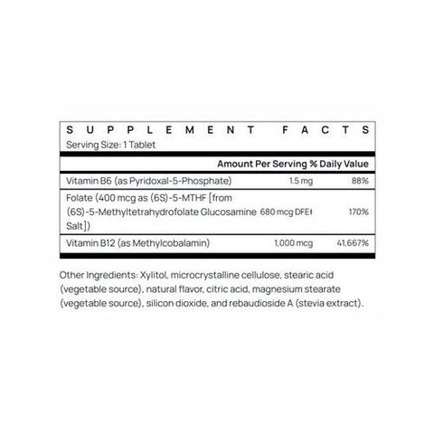 Jarrow Formulas, Vegan Methyl B-12 And Methyl Folate Lemon, 100 Chewable Tablets Jarrow Formulas