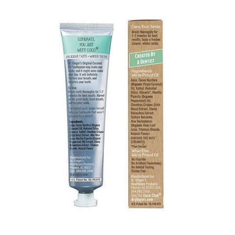 Dr.Ginger's, White Charcoal Coconut Oil Toothpaste, 4 Oz Dr.Ginger's