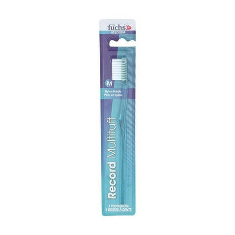 Fuchs Brushes, Adult Medium Record Multituft Nylon Bristle Toothbrush, Medium 1 EACH