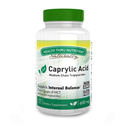 Health Thru Nutrition, Caprylic Acid, 600 mg, 100 Softgels Health Thru Nutrition