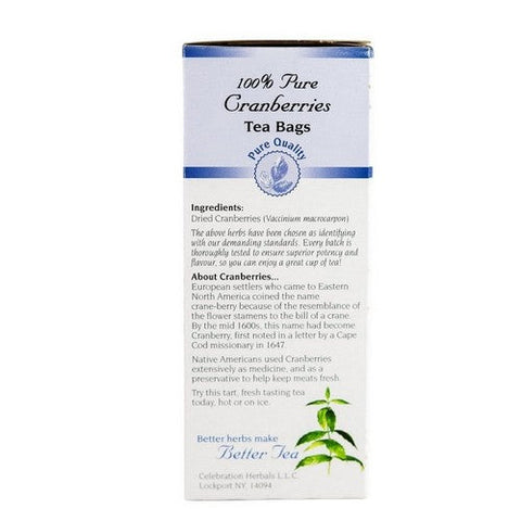 Celebration Herbals, Cranberries Pure Tea, 24 Bags