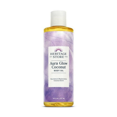 Heritage Store, Aura Glow Body Oil Coconut, 8 Oz