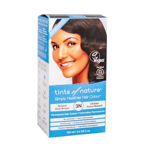 Tints of Nature, Permanent Hair Colour 3N Natural Dark Brown, 3N Natural Dark Brown 4.4 Oz